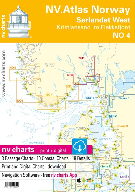 Hovedbilde Kart kombi Atlas No 4 - Flekkefjord til ...