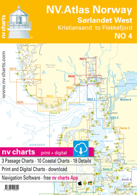 Hovedbilde Kart kombi Atlas No 4 - Flekkefjord til ...