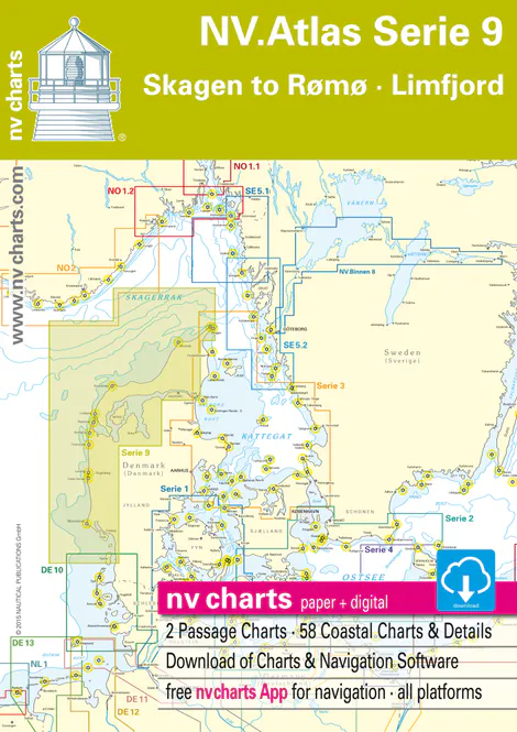 Hovedbilde Kart kombi Atlas Serie 9 Skagen til Rømø-Limfjord