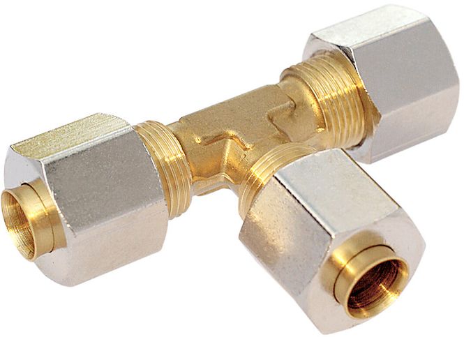 Hovedbilde T-kobling for 8 mm kobberrør