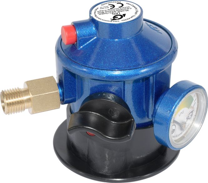 Hovedbilde Gassregulator m/manometer click-on 1/4