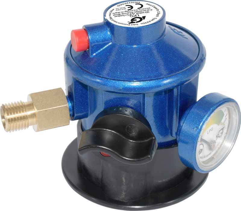 Gassregulator m/manometer click-on 1/4