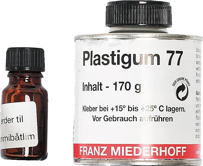 Hovedbilde Gummibåtlim m/herder,Plastigum 77