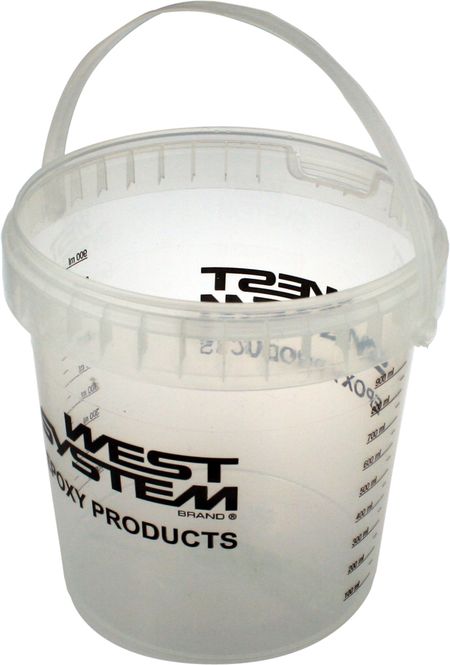 Hovedbilde Blandebeger i klar plast med mål 1 l