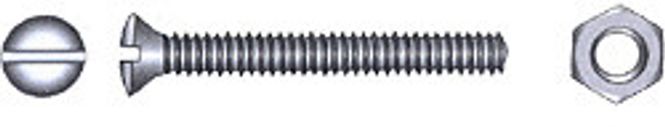 Hovedbilde Maskinskrue m/mutter A4 DIN 964/934