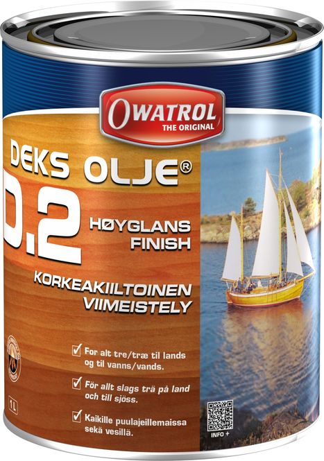 Hovedbilde Owatrol Deks Olje D2 høyglans